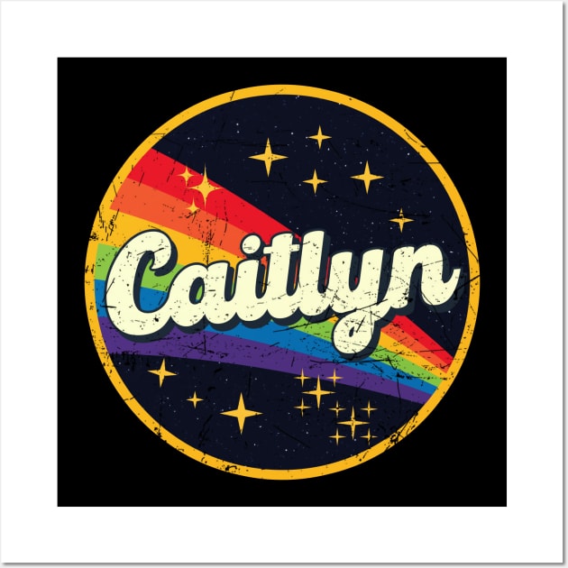 Caitlyn // Rainbow In Space Vintage Grunge-Style Wall Art by LMW Art